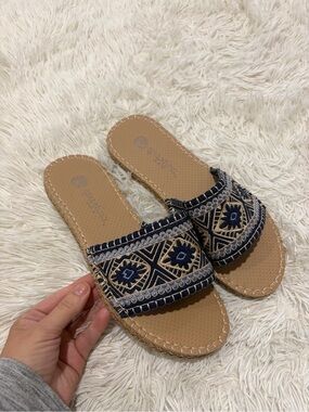 Spartina Sea Star  Beachwear Cabana Slide - Size 9